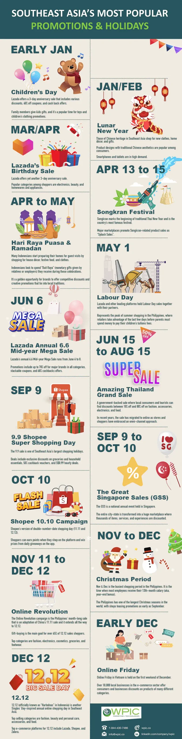 Southeast Asia Promotional Marketing Calendar